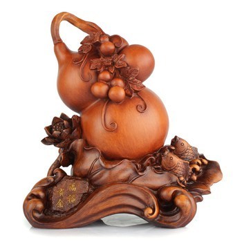 禮佳誠(chéng) 風(fēng)水葫蘆貔貅擺件工藝品招財(cái)家居裝飾品擺設(shè) 創(chuàng)意開業(yè)禮品 特大號(hào)木紋葫蘆福祿有余+送五帝【圖片 價(jià)格 品牌 報(bào)價(jià)】-