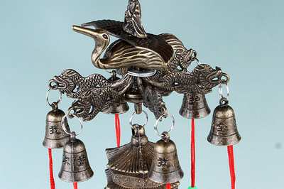 【風水風鈴 銅鈴鐺平安鐘 招財保平安 龍鳳鈴仙鶴鐘】價格,廠家,圖片,金屬工藝品,潘王良(個體經(jīng)營)-