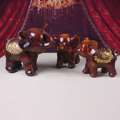 【工藝樹脂裝飾品招財(cái)母子三連大象擺件 吉祥三寶新房擺件大號】價格,廠家,圖片,塑料、樹脂工藝品,李泉崽(個體經(jīng)營)-